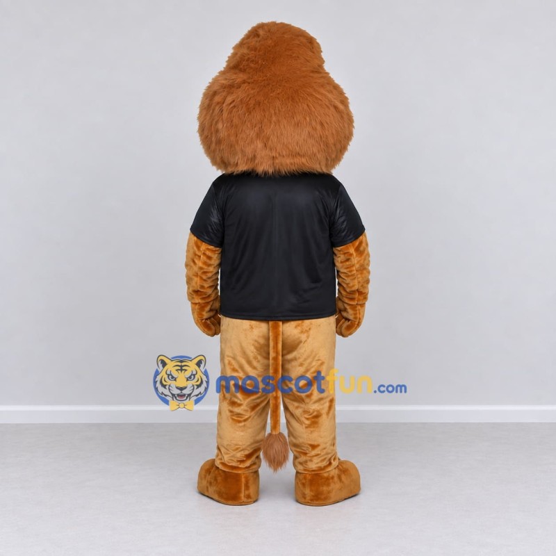 Custom Orange Brown and Black Lion Mascot Costume Adult Full Body Suit for School Events Custom Orange Brown and Black Lion Mascot Costume Adult Full Body Suit for School Events