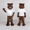 Custom Brown and White Cougar Mascot Costume Adult Full Body Suit for Sports Events Custom Brown and White Cougar Mascot Costume Adult Full Body Suit for Sports Events