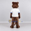 Custom Brown and White Cougar Mascot Costume Adult Full Body Suit for Sports Events Custom Brown and White Cougar Mascot Costume Adult Full Body Suit for Sports Events