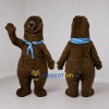 Custom Dark Brown and Blue Bear Mascot Costume Adult Full Body Suit for Outdoor Events Custom Dark Brown and Blue Bear Mascot Costume Adult Full Body Suit for Outdoor Events