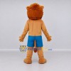 Custom Tan Orange and Blue Lion Mascot Costume Adult Full Body Suit for Children's Events Custom Tan Orange and Blue Lion Mascot Costume Adult Full Body Suit for Children's Events
