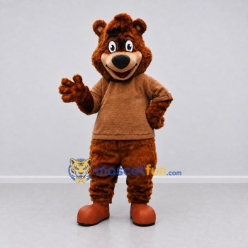 Custom Reddish Brown Bear Mascot Costume Adult Full Body Suit for Children's Events Custom Reddish Brown Bear Mascot Costume Adult Full Body Suit for Children's Events
