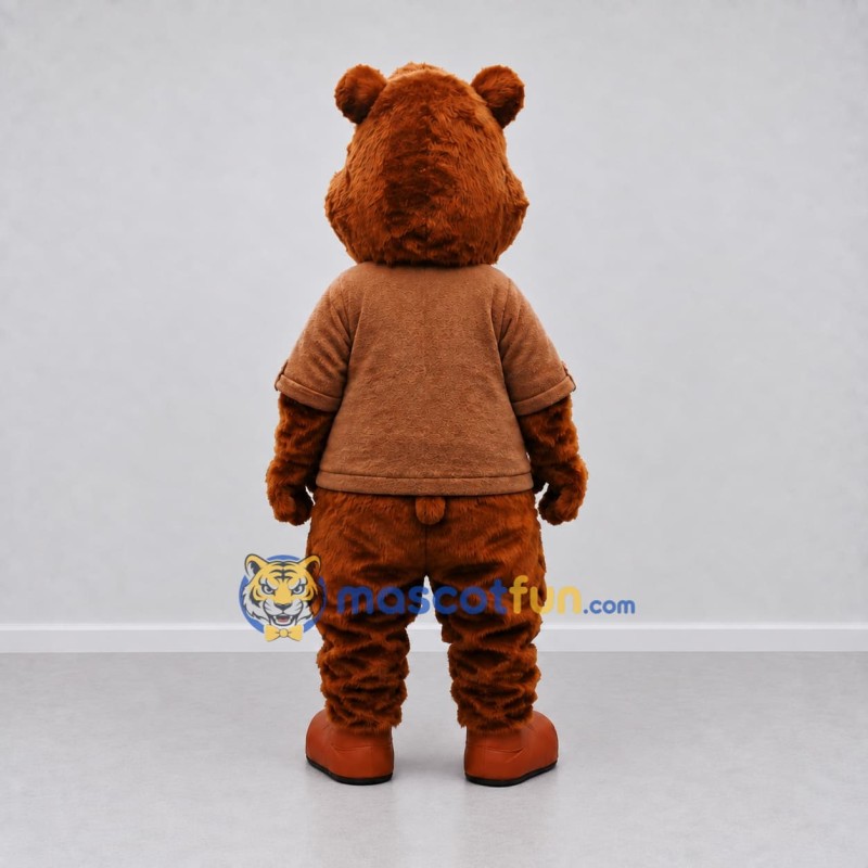 Custom Reddish Brown Bear Mascot Costume Adult Full Body Suit for Children's Events Custom Reddish Brown Bear Mascot Costume Adult Full Body Suit for Children's Events