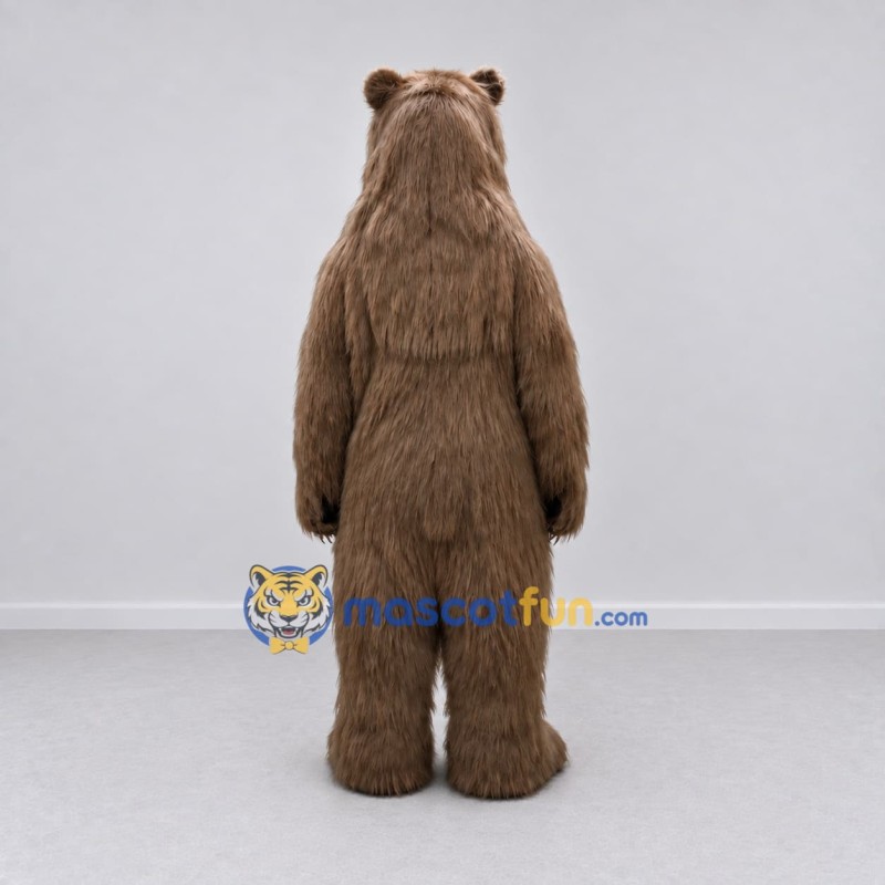 Custom Gray Brown Bear Mascot Costume Adult Full Body Suit for Wildlife Events Custom Gray Brown Bear Mascot Costume Adult Full Body Suit for Wildlife Events