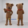Custom Brown and Red Dog Mascot Costume Adult Full Body Suit for Pet Events