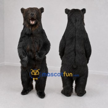 Custom Black Bear Mascot Costume Adult Full Body Suit for Wildlife Events