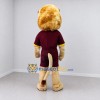 Custom Golden Tan and Burgundy Lion Mascot Costume Adult Full Body Suit for Sports Events Custom Golden Tan and Burgundy Lion Mascot Costume Adult Full Body Suit for Sports Events