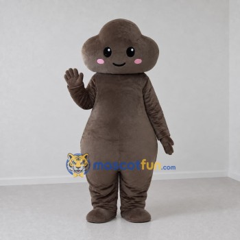 Custom Gray Brown Cloud Mascot Costume Adult Full Body Suit for Themed Events