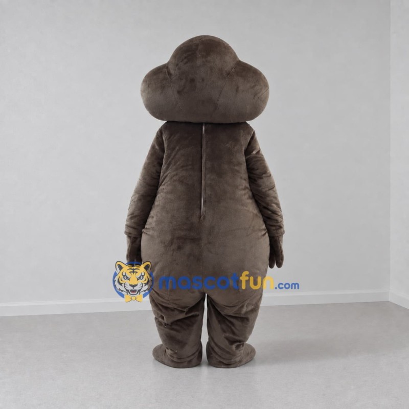 Custom Gray Brown Cloud Mascot Costume Adult Full Body Suit for Themed Events Custom Gray Brown Cloud Mascot Costume Adult Full Body Suit for Themed Events