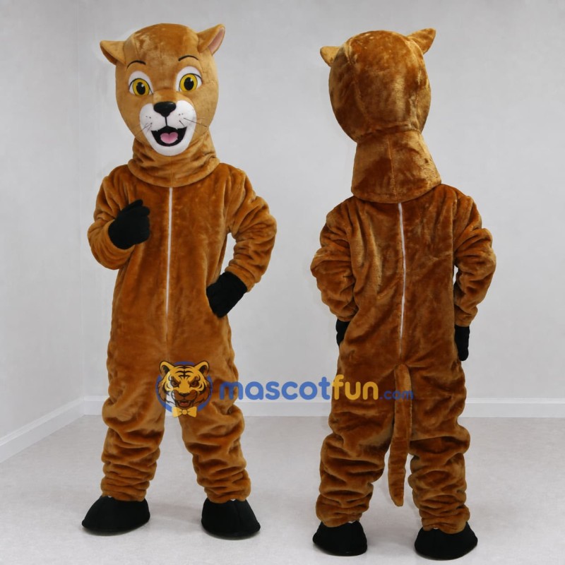 Custom Golden Brown and White Deer Mascot Costume Adult Full Body Suit for Woodland Events