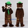 Custom Brown and Green Bear Mascot Costume Adult Full Body Suit for Themed Events Custom Brown and Green Bear Mascot Costume Adult Full Body Suit for Themed Events
