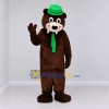 Custom Brown and Green Bear Mascot Costume Adult Full Body Suit for Themed Events Custom Brown and Green Bear Mascot Costume Adult Full Body Suit for Themed Events