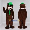 Custom Brown and Green Bear Mascot Costume Adult Full Body Suit for Themed Events Custom Brown and Green Bear Mascot Costume Adult Full Body Suit for Themed Events