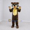 Custom Brown Black and Yellow Spotted Cat Mascot Costume Adult Full Body Suit for Wildlife Events