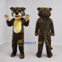 Custom Brown Black and Yellow Spotted Cat Mascot Costume Adult Full Body Suit for Wildlife Events