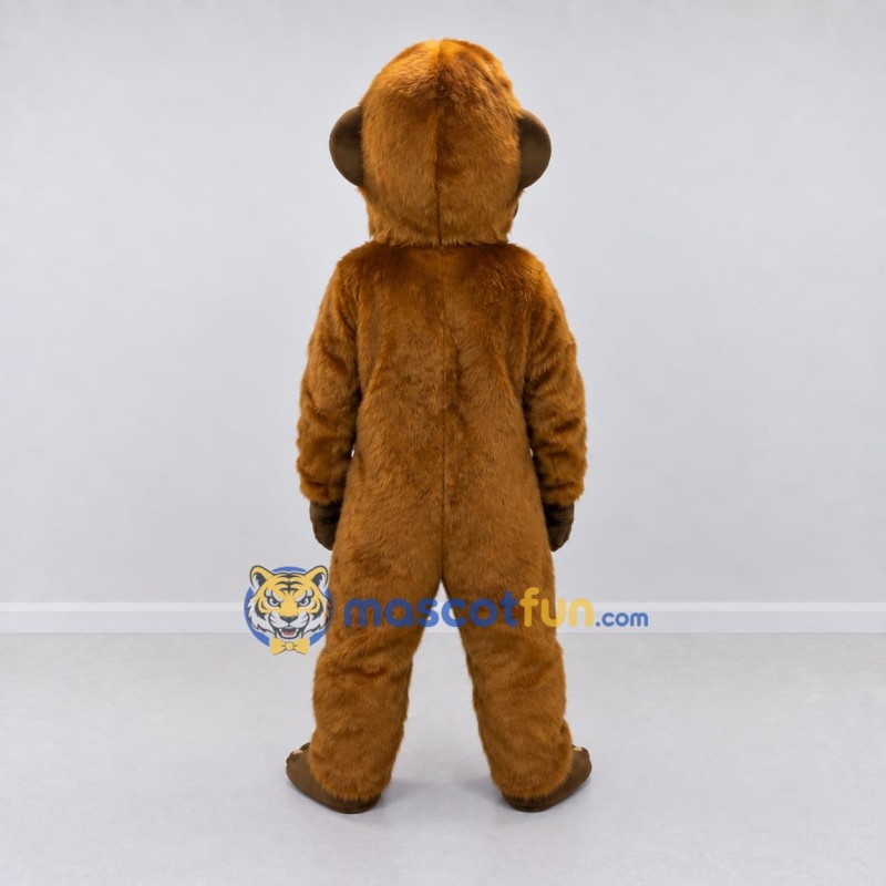 Custom Golden Brown Gorilla Mascot Costume Adult Full Body Suit for Jungle Events