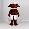 Custom Brown and White Chef Dog Mascot Costume Adult Full Body Suit for Food Festivals Custom Brown and White Chef Dog Mascot Costume Adult Full Body Suit for Food Festivals
