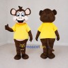Custom Brown and Yellow Monkey Mascot Costume Adult Full Body Suit for Children's Events Custom Brown and Yellow Monkey Mascot Costume Adult Full Body Suit for Children's Events