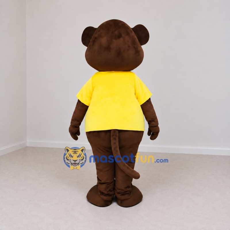Custom Brown and Yellow Monkey Mascot Costume Adult Full Body Suit for Children's Events Custom Brown and Yellow Monkey Mascot Costume Adult Full Body Suit for Children's Events