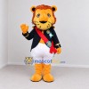 Custom Golden Yellow Black and Red Royal Lion Mascot Costume Adult Full Body Suit for Themed Events Custom Golden Yellow Black and Red Royal Lion Mascot Costume Adult Full Body Suit for Themed Events