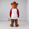 Custom Brown Red and White Bear Mascot Costume Adult Full Body Suit for School Events