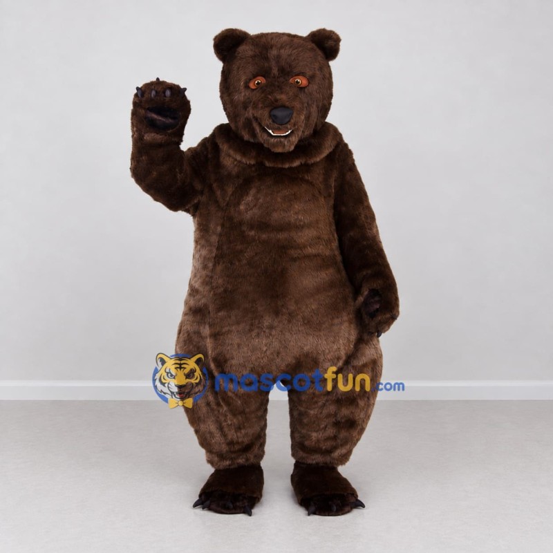 Custom Dark Brown Bear Mascot Costume Adult Full Body Suit for Wildlife Events Custom Dark Brown Bear Mascot Costume Adult Full Body Suit for Wildlife Events