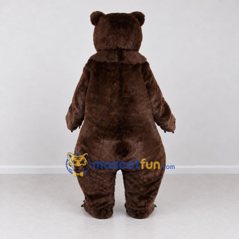 Custom Dark Brown Bear Mascot Costume Adult Full Body Suit for Wildlife Events Custom Dark Brown Bear Mascot Costume Adult Full Body Suit for Wildlife Events