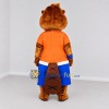 Custom Brown Orange and Blue Beaver Mascot Costume Adult Full Body Suit for Sports Events