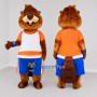 Custom Brown Orange and Blue Beaver Mascot Costume Adult Full Body Suit for Sports Events