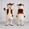 Custom White and Brown Rabbit Mascot Costume Adult Full Body Suit for Easter Events Custom White and Brown Rabbit Mascot Costume Adult Full Body Suit for Easter Events