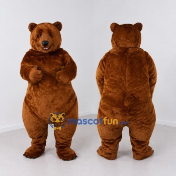 Custom Brown Bear Mascot Costume Adult Full Body Suit for Wildlife Events