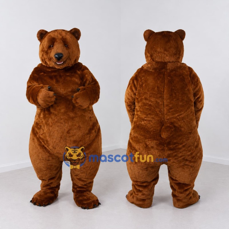 Custom Brown Bear Mascot Costume Adult Full Body Suit for Wildlife Events Custom Brown Bear Mascot Costume Adult Full Body Suit for Wildlife Events