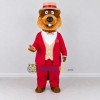 Custom Brown Red and Cream Ringmaster Beaver Mascot Costume Adult Full Body Suit for Circus Events