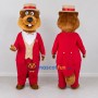 Custom Brown Red and Cream Ringmaster Beaver Mascot Costume Adult Full Body Suit for Circus Events