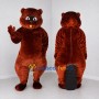 Custom Reddish Brown and Black Beaver Mascot Costume Adult Full Body Suit for Nature Events