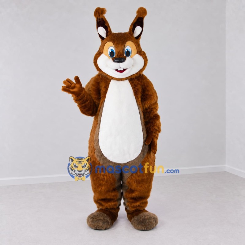Custom Brown and White Squirrel Mascot Costume Adult Full Body Suit for Woodland Events Custom Brown and White Squirrel Mascot Costume Adult Full Body Suit for Woodland Events