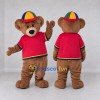 Custom Brown Red and Multicolor Bear Mascot Costume Adult Full Body Suit for Children's Events Custom Brown Red and Multicolor Bear Mascot Costume Adult Full Body Suit for Children's Events
