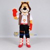 Custom Brown White and Red Adventurer Lion Mascot Costume Adult Full Body Suit for Themed Events