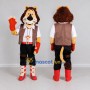 Custom Brown White and Red Adventurer Lion Mascot Costume Adult Full Body Suit for Themed Events