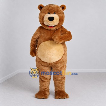 Custom Brown and Tan Teddy Bear Mascot Costume Adult Full Body Suit for Children's Events