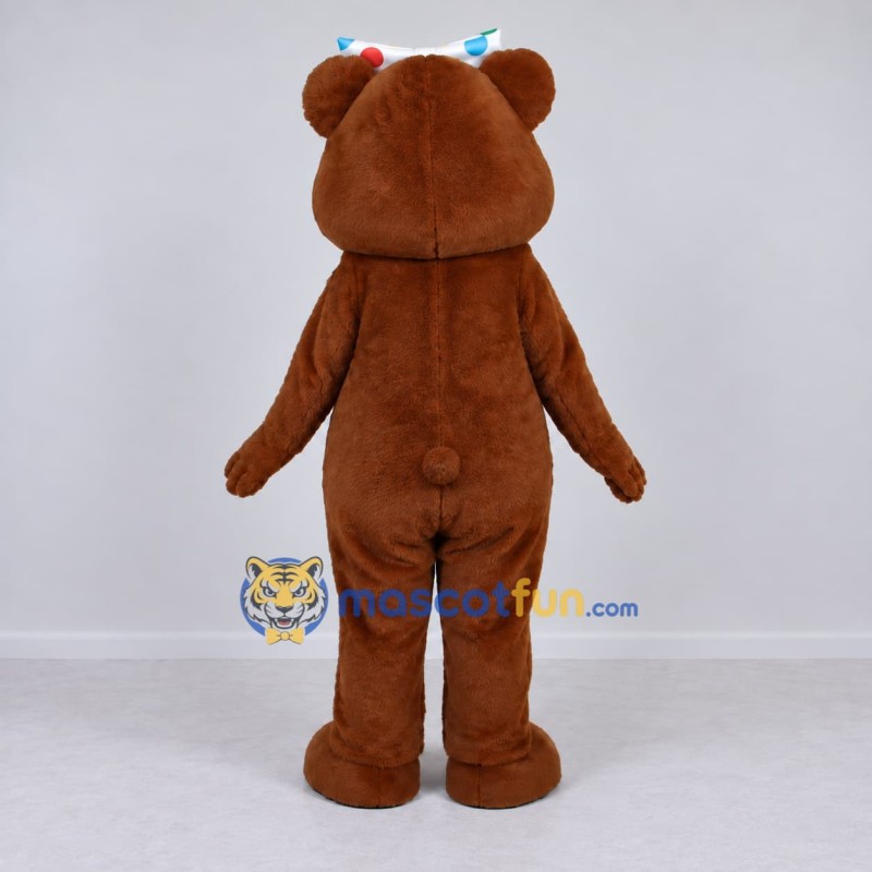 Custom Brown and Multicolor Bear Mascot Costume Adult Full Body Suit for Children's Events Custom Brown and Multicolor Bear Mascot Costume Adult Full Body Suit for Children's Events