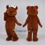 Custom Brown and Multicolor Bear Mascot Costume Adult Full Body Suit for Children's Events