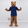 Custom Tan and Navy Blue Cougar Mascot Costume Adult Full Body Suit for Sports Events Custom Tan and Navy Blue Cougar Mascot Costume Adult Full Body Suit for Sports Events