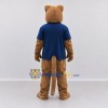 Custom Tan and Navy Blue Cougar Mascot Costume Adult Full Body Suit for Sports Events Custom Tan and Navy Blue Cougar Mascot Costume Adult Full Body Suit for Sports Events