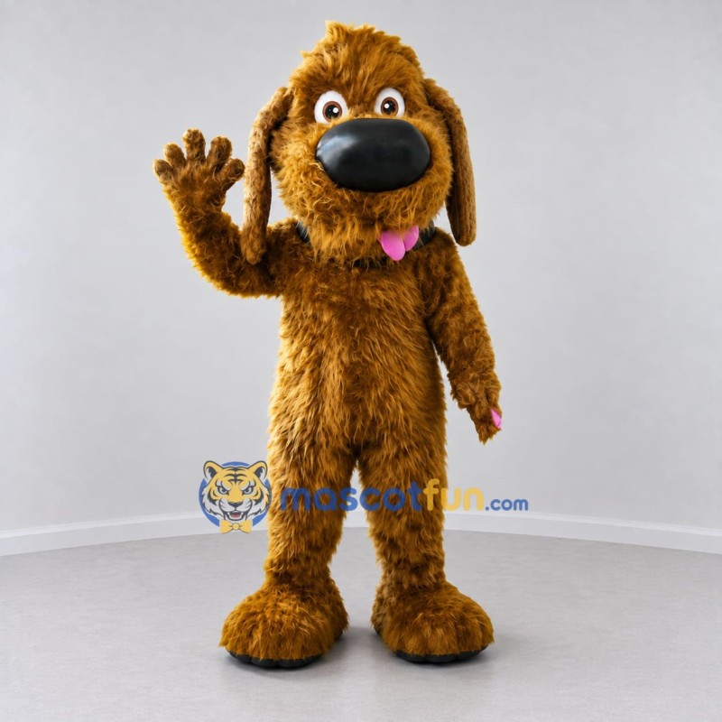 Custom Golden Brown Shaggy Dog Mascot Costume Adult Full Body Suit for Pet Events Custom Golden Brown Shaggy Dog Mascot Costume Adult Full Body Suit for Pet Events