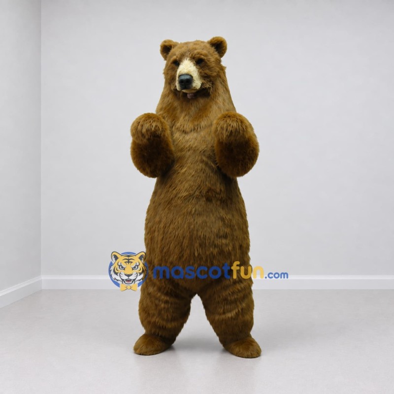 Custom Brown Bear Mascot Costume Adult Full Body Suit for Wildlife Events Custom Brown Bear Mascot Costume Adult Full Body Suit for Wildlife Events
