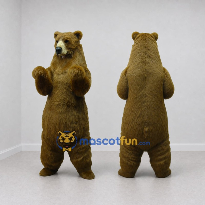 Custom Brown Bear Mascot Costume Adult Full Body Suit for Wildlife Events Custom Brown Bear Mascot Costume Adult Full Body Suit for Wildlife Events