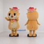 Custom Peach and Pink Cat Mascot Costume Adult Full Body Suit for Children's Events
