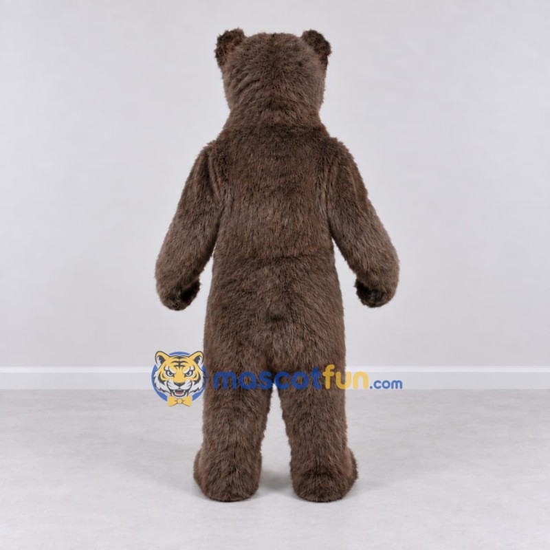 Custom Gray Brown Bear Mascot Costume Adult Full Body Suit for Wildlife Events Custom Gray Brown Bear Mascot Costume Adult Full Body Suit for Wildlife Events