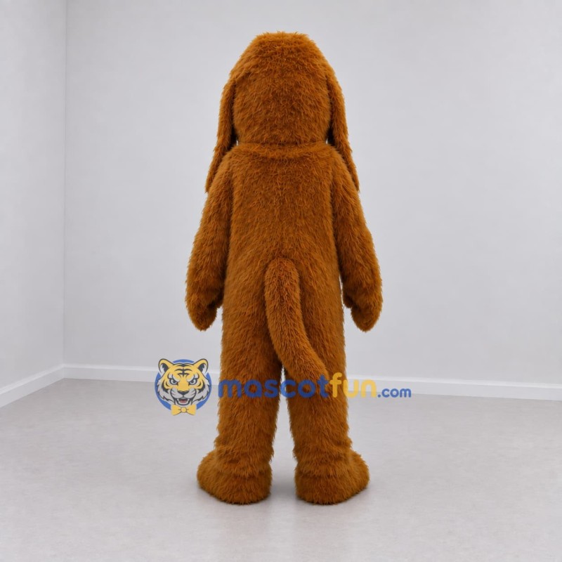 Custom Golden Brown Shaggy Dog Mascot Costume Adult Full Body Suit for Pet Events Custom Golden Brown Shaggy Dog Mascot Costume Adult Full Body Suit for Pet Events
